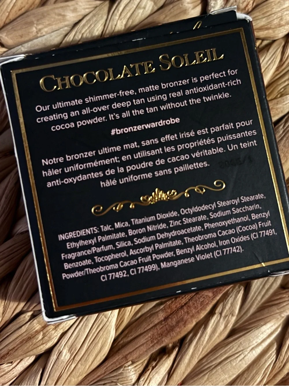 Too Faced Chocolate Soleil Matte Bronzer - Black & Gold Packaging